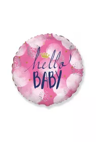 Flexmetal Balon foliowy Hello Baby Girl 46cm