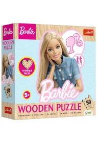 Puzzle drewniane 50 el. Ulubiona modna Barbie Trefl
