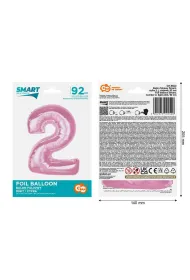 Godan Balon foliowy cyfra 2 jasnor�owa Smart 92cm