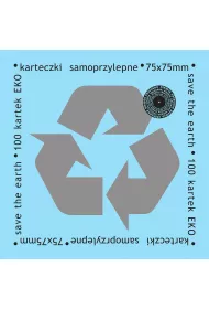 Ziemia Obiecana Karteczki samoprzylepne eko b��kitne 75x75 mm 100 kartek