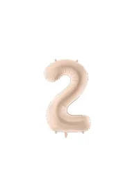 PartyDeco Balon foliowy 2 ciemny be� 72cm