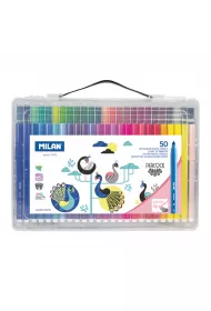 Milan Flamastry Peacock w plastikowej walizce 50 szt.
