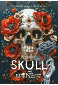 Kolorowanka A4 pionowa 8 obrazk�w Skull czerwone