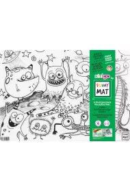 Funny Mat Transparent - Kosmici. Mata do kolorowania wielokrotnego u�ytku Strigo