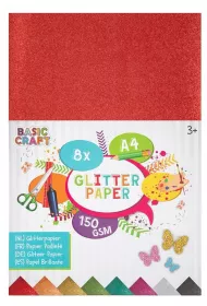 Grafix Papier brokatowy A4 8 arkuszy