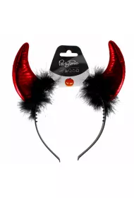 Ozdoba Halloween Opaska z rogami  Diab�a czerwona ARPEX SR3317