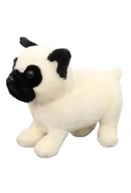 Maskotka Pies Mops bia�y 19cm LeanToys