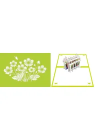 DaVinci Karnet + koperta POP-UP Szklarnia z kwiat 12x18cm