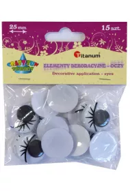 Titanum Ozdoba dekoracyjna oczy z rz�sami 242714 25mm