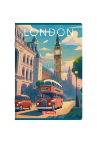 Herlitz Zeszyt A4 Retro City z marginesem kratka 80 kartek