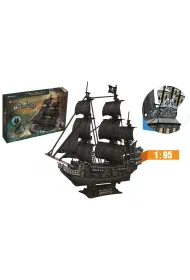 Puzzle 3D 308 el. Okr�t piracki Zemsta Kr�lowej Anny XL Cubic Fun