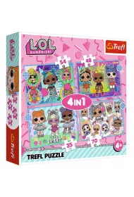 Puzzle 4w1 - Poznaj laleczki (35+48+54+70 el.) Trefl