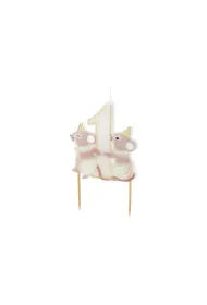PartyDeco �wieczka urodzinowa cyfra 1 Myszki 7.5cm