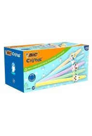 Paczka D�ugopis niebieski BIC Cristal Pastel Figurine Blue 20szt.mix kolor�w