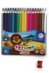 Astra Kredki o��wkowe tr�jk�tne Astrino 13 kolor�w