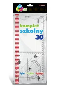 Hamelin Komplet szkolny: Linijka 30 cm + 2 ekierki + k�tomierz