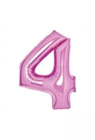 Amscan Balon foliowy cyfra 4 r�owa 51x66cm