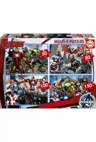 Puzzle Avengers. 4w1: 50, 80, 100, 150 Educa