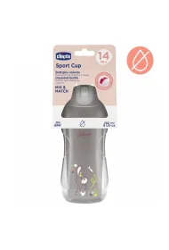 Chicco Kubek niekapek termicz ze s�omk� 266ml szary 14m+