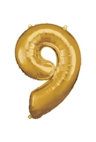 Amscan Balon foliowy cyfra 9 z�ota 60x86cm