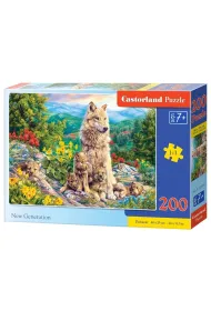 Puzzle 200 el. Wilki nowe pokolenie Castorland