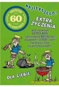 Stamp Karnet Party naklejany B6 + koperta Urodziny 60