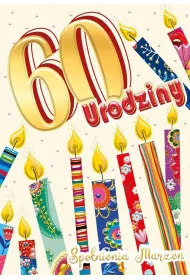 Henry KARNET URODZINY 60 A5 Z KOP ZLOC SWIECZKI HE FOL