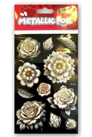 Naklejki foliowe Metalic Double Flowers PENMATE