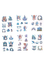 Dalprint Naklejki Pet Po�yskuj�ce Wr�ki Blue Stardust 6 arkuszy