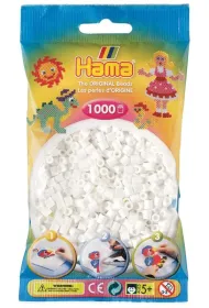 Koraliki Midi w woreczku 1000el bia�e Hama
