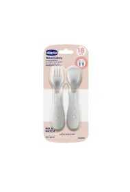 Chicco Sztuce metalowe szare 18m+