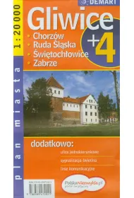 Gliwice plus 4 - plan miasta