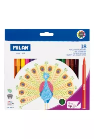 Milan Flamastry z cienk kocowk 18 szt.