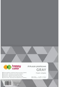 Happy Color Arkusze piankowe A4, szare, 5 arkuszy szare 5 szt.