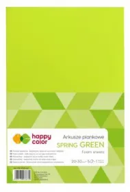 Happy Color Arkusze piankowe, zielone wiosenne, A4, 5 arkuszy 5 szt.