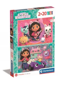Puzzle 2x20 el. Super Kolor Koci Domek Gabi Clementoni