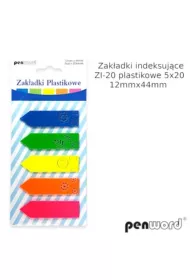 Polsirhurt Zak�adki indeksuj�ce plastikowe 12x44 mm 5x20 kartek