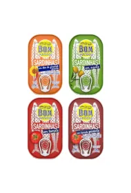 Bon Appetit Sardynki portugalskie - mix smak�w Zestaw 2 x 84 g + 2 x 78 g