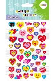 Happy Color Naklejki 3D SOFT PUFFY - Smiling Hearts, 110X205 mm