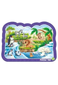 Puzzle ramkowe 24 el. Zwierzeta w zoo Roter Kafer