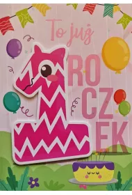 Yeku Karnet Roczek dziewczynka