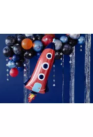 PartyDeco Balon foliowy Rakieta MIX 44x115cm