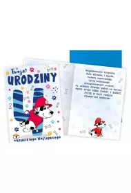 Kukartka Karnet B6 Urodziny 4 Pies stra�ak