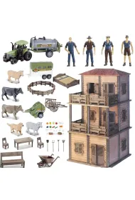 Du�y zestaw farma domek z rolnikami DIY
