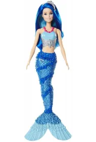 Lalka Barbie Syrenka z Krainy T�czy Niebieska Mattel