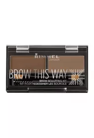 Rimmel Brow This Way Brow Sculpting Kit zestaw do konturowania brwi 002 Medium Brown 1.3 g