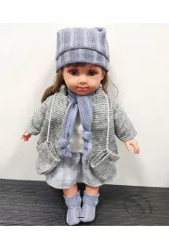 Lalka w czapce i ciep�ym ubranku 35cm Adar