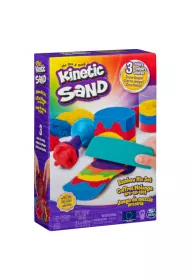Kinetic Sand. Piasek kinetyczny 383 g. Zestaw T�czowych narz�dzi 6053691 Spin Master