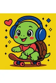Ideyka Malowanie po numerach - ��wik na deskorolce 25x25cm