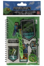 Starpak Ko�ozeszyt + d�ugopis automatyczny + o��wek + notes + gumka Minecraft